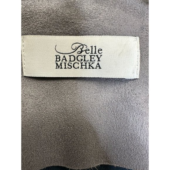 Belle Badgley Mischa Jojo Faux Suede Gray Duster Jacket - Picture 8 of 10